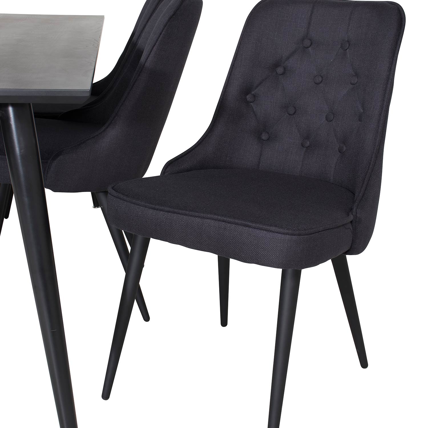 Matgrupp Venture Home Dipp med 6 Velvet Deluxe Stolar