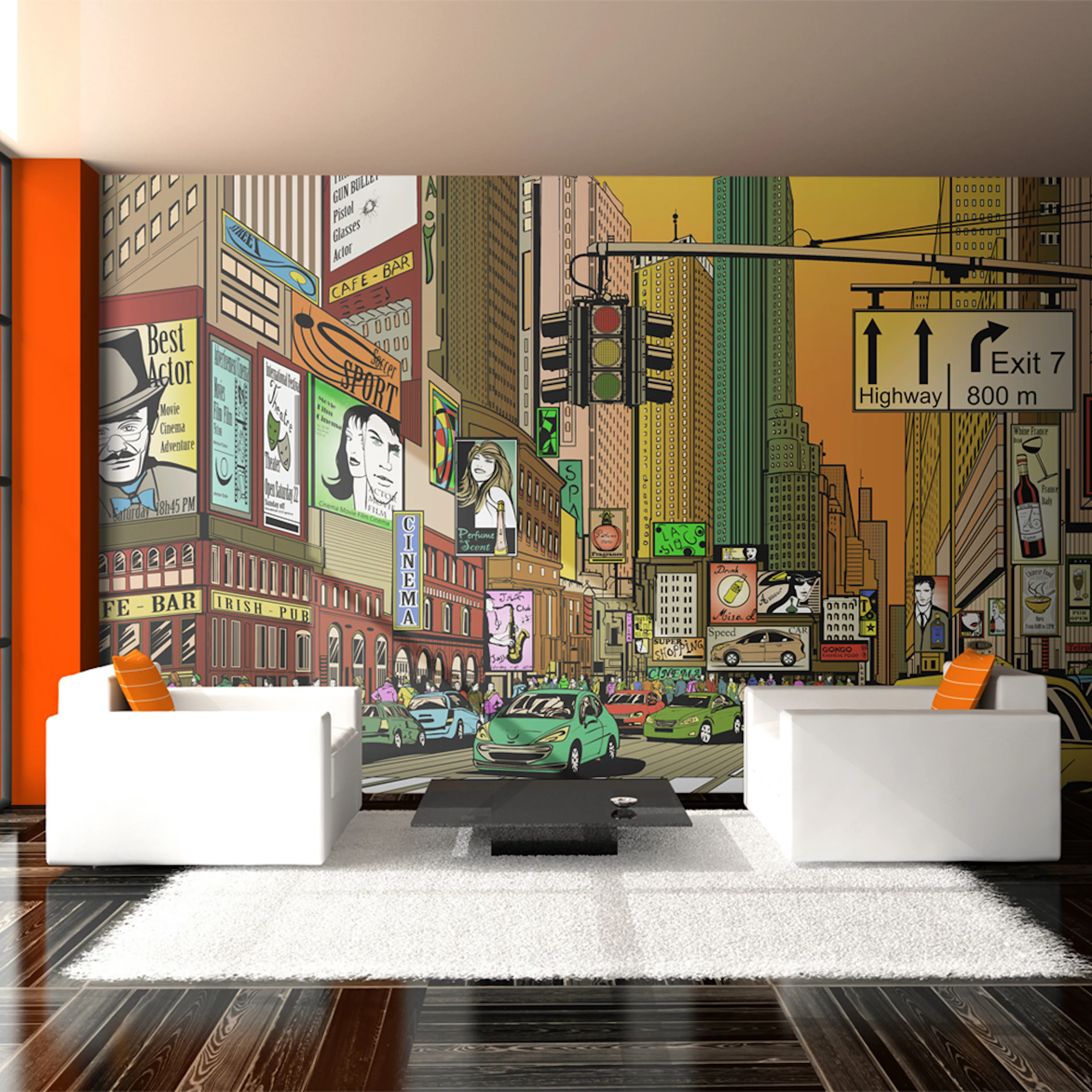 Fototapet XXL Arkiio Pulserande stad NY 550x270 cm