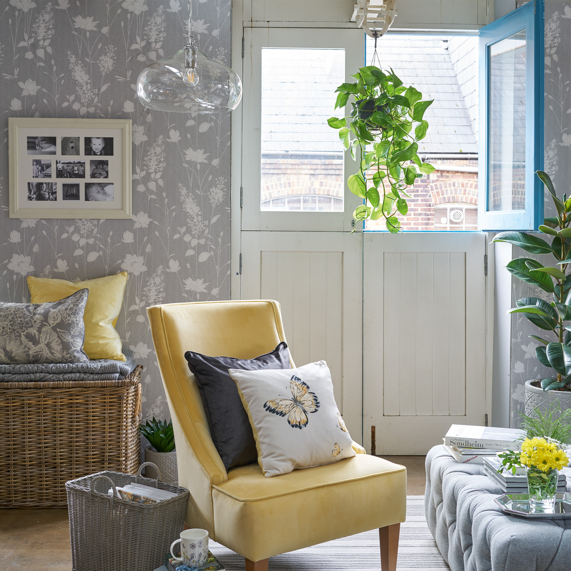 Tapet Laura Ashley Dragonfly Garden Steel