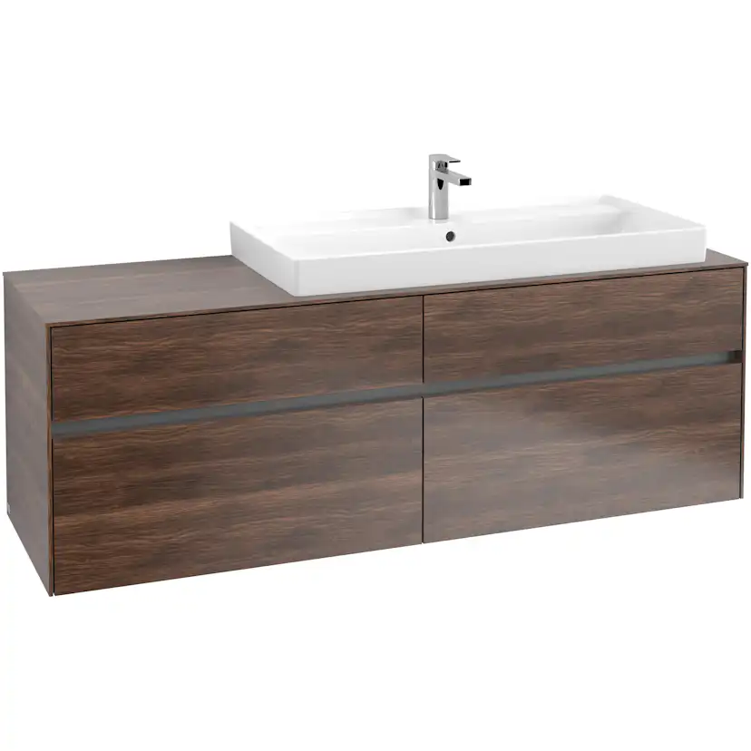 Tvättställsskåp Villeroy & Boch Collaro 160 cm med 4 Lådor för Ovanpåliggande Skåpstvättställ