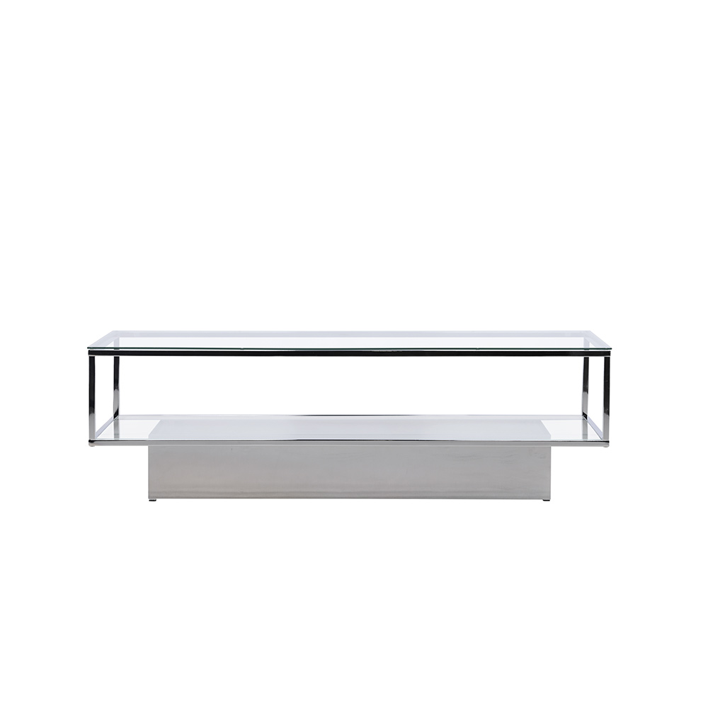 Soffbord Venture Home Maglehem Vardagsrumsbord i Glas med Stålram