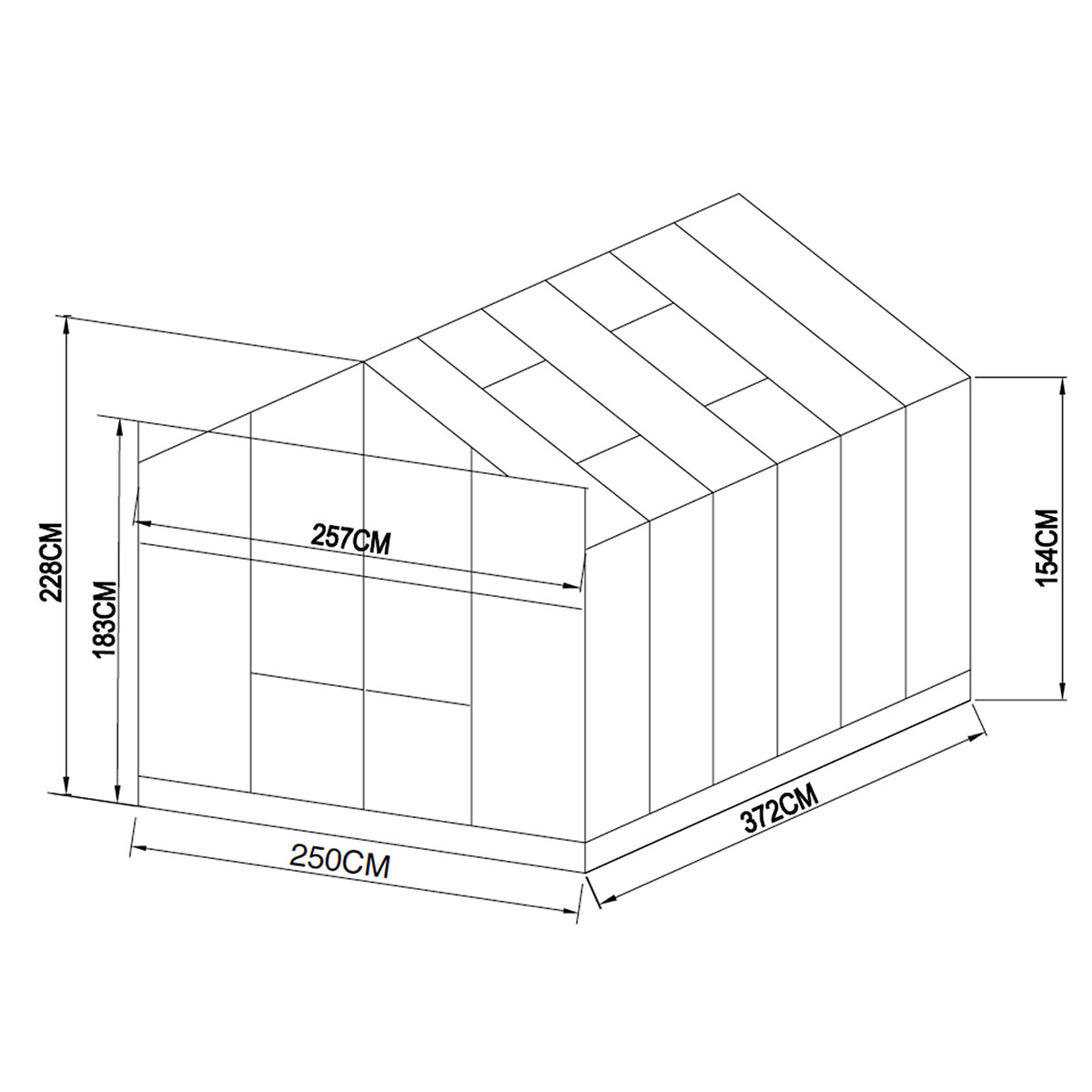 Växthus Metalcraft 9,6 kvm Rektangulär