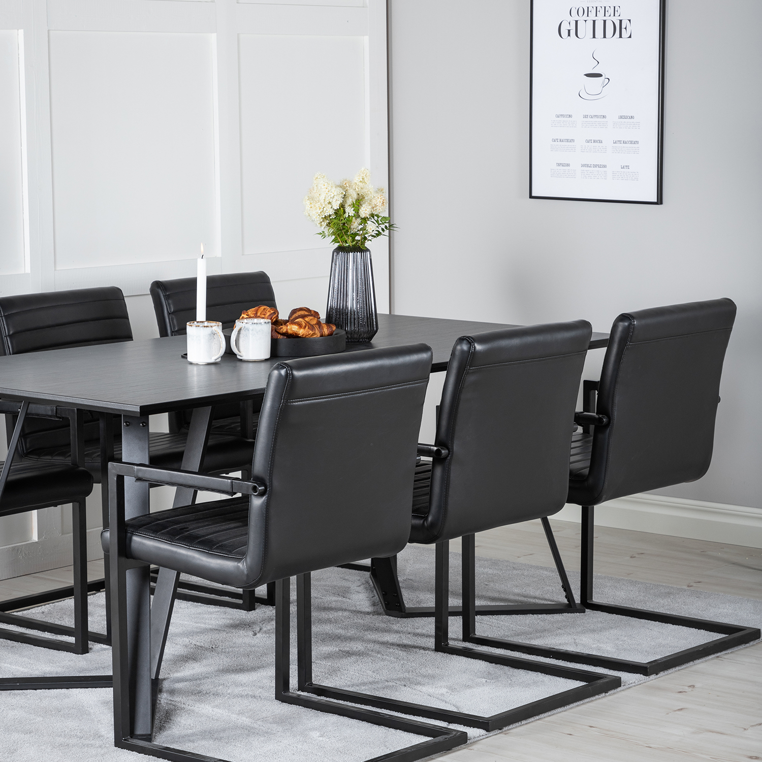 Matgrupp Venture Home Madde med 6 Asta Stolar