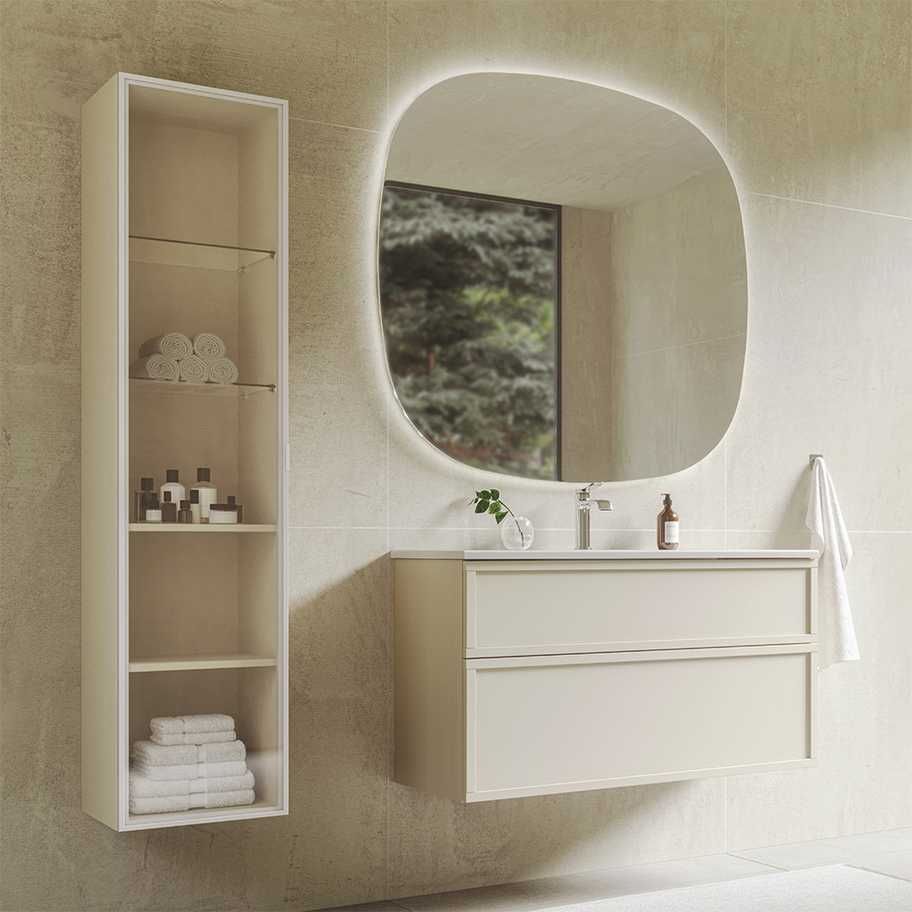 Spegel Norra 110x110 med LED-belysning 1100