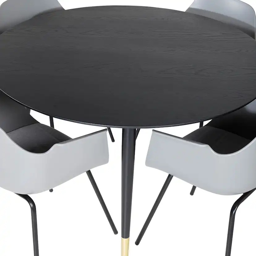 Matgrupp Venture Home Dipp Ø115 cm med 4 Comfort Stolar