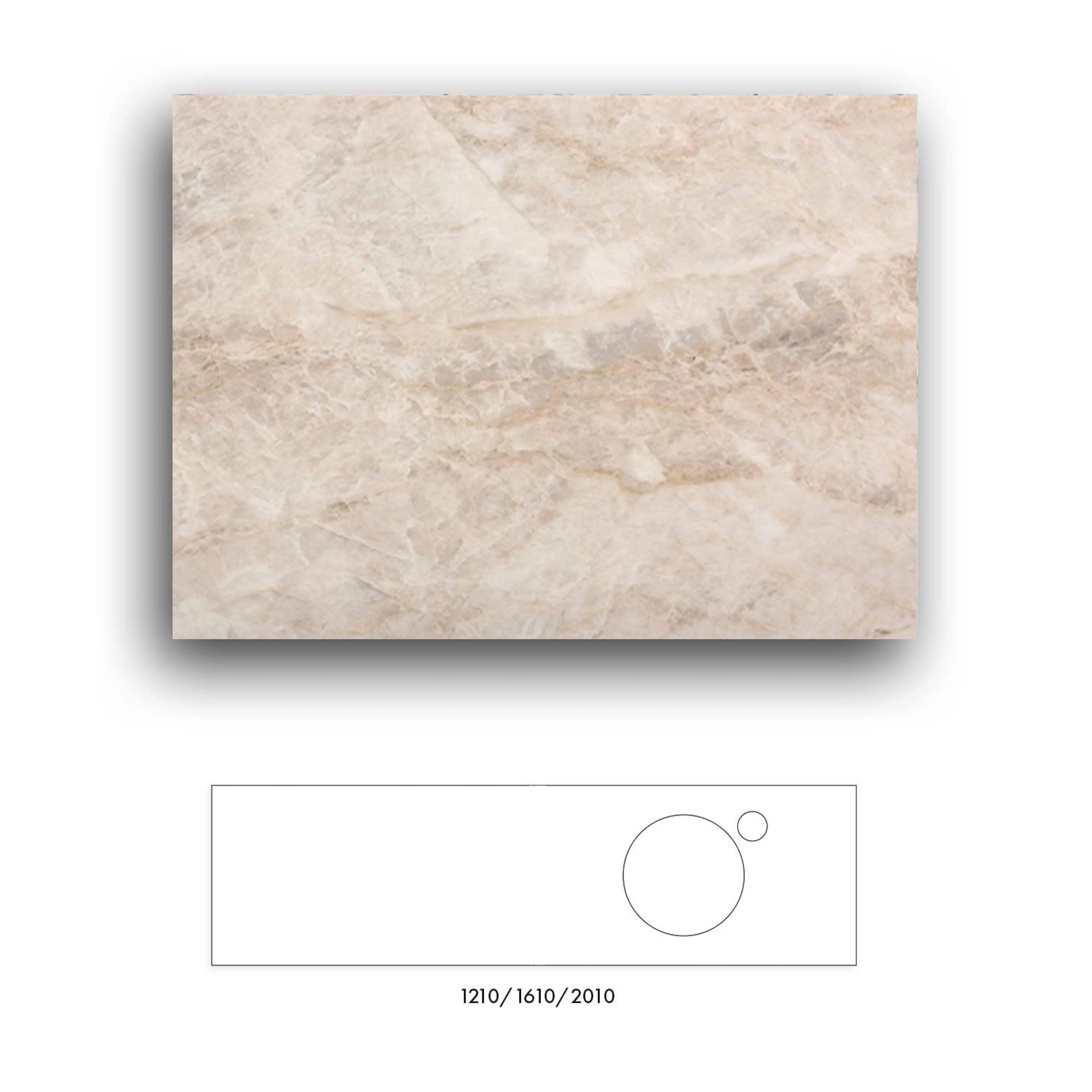 Bänkskiva Macro Design Crown+ Dekton  1610 till Tvättställsskåp Crown