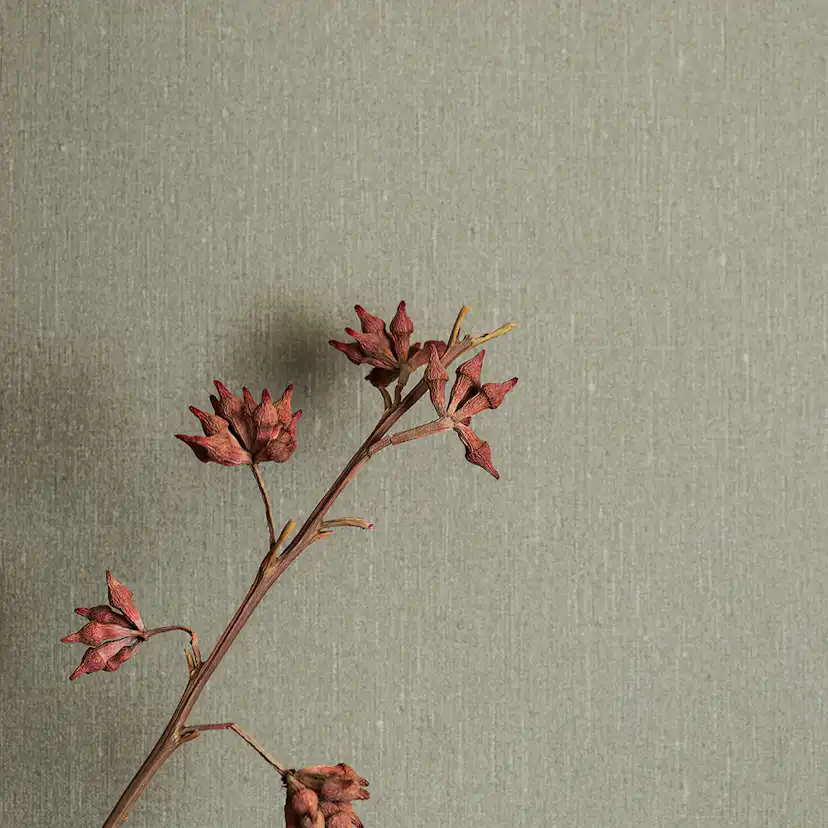 Tapet Boråstapeter Linen Soft Olive 4335 EasyUp, Enfärgad Grön