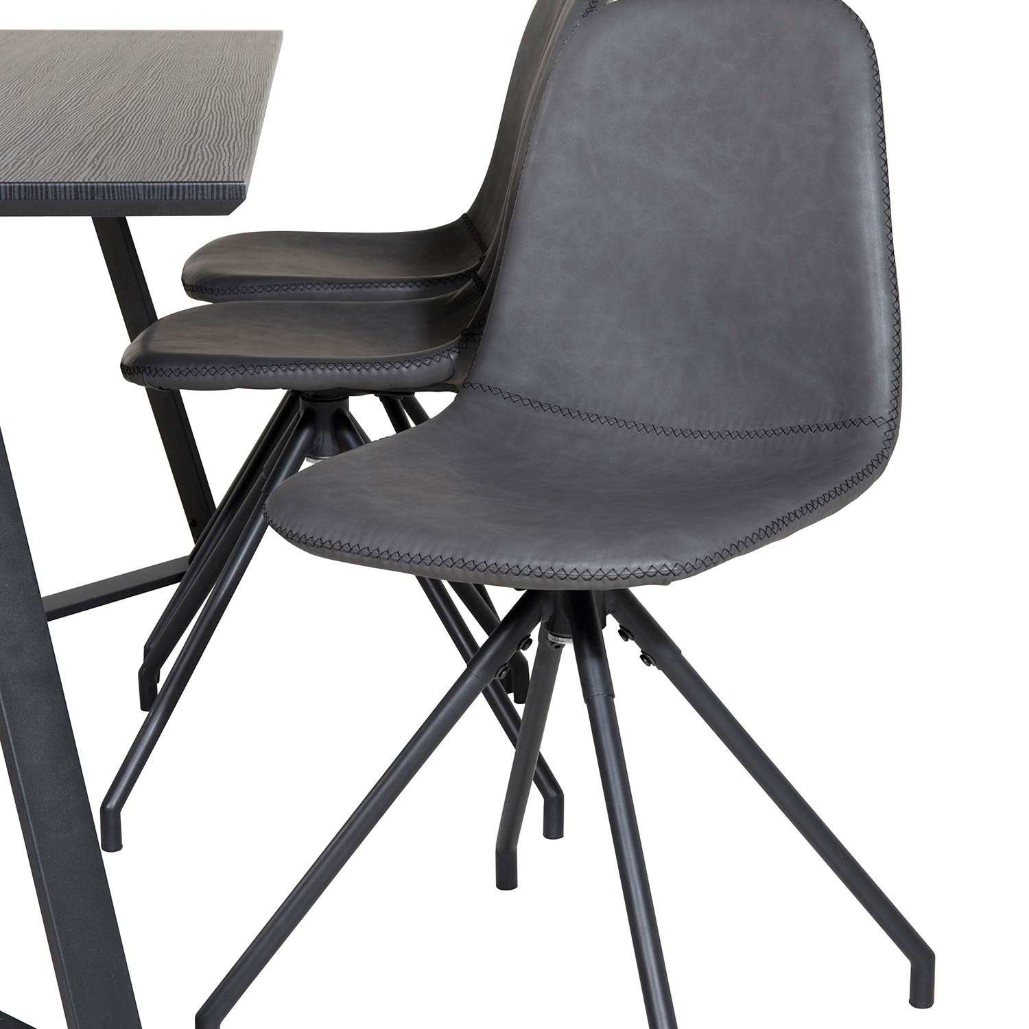 Matgrupp Venture Home Madde med 6 Pobbie Stolar Konstläder