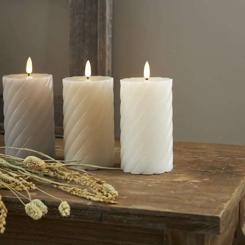 Blockljus Star Trading Flamme Swirl LED