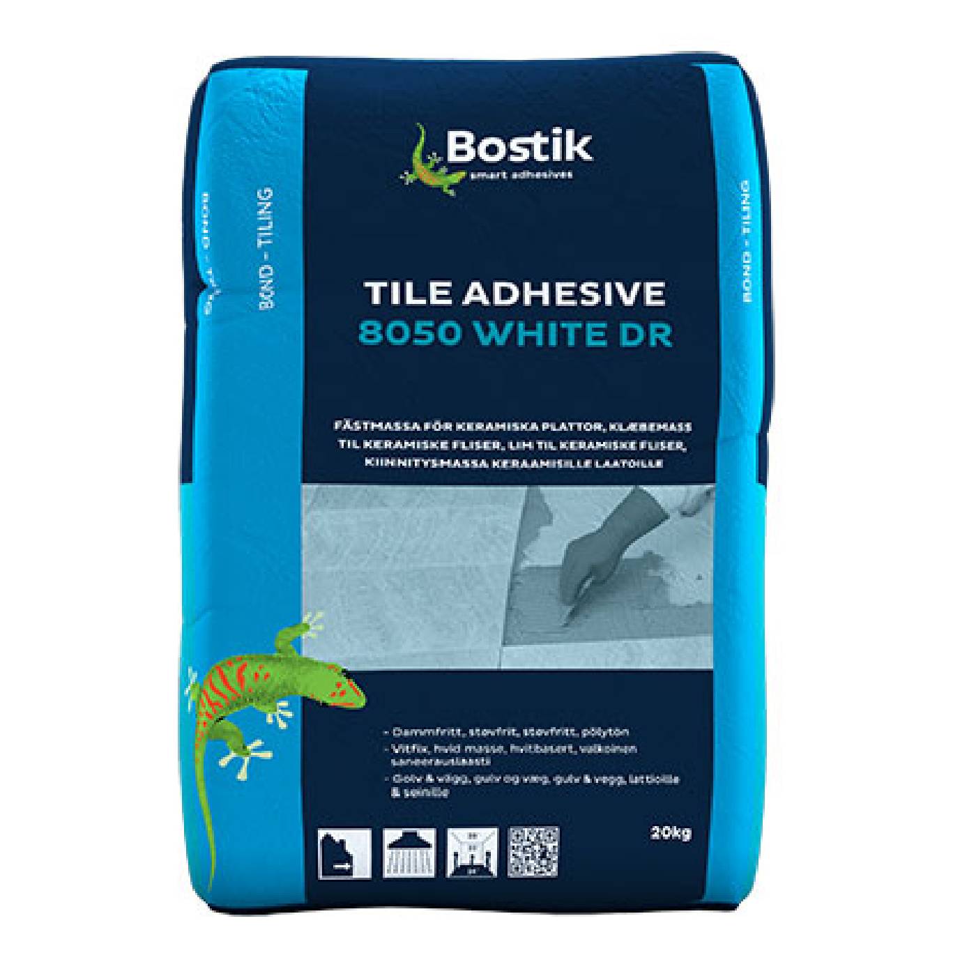 Fix Bostik Fästmassa 8050 White Dammreducerad 20 kg