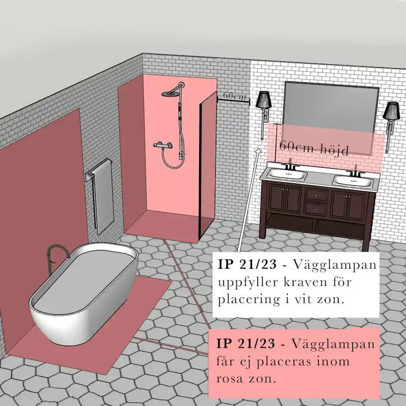 Vägglampa Vesani Läckö