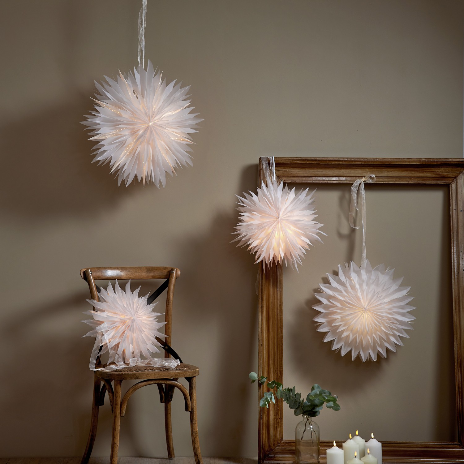 Pappersstjärna Star Trading DIS 45 Vit Julstjärna för Fönster