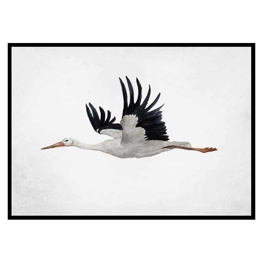 Poster Gallerix Watercolor Stork