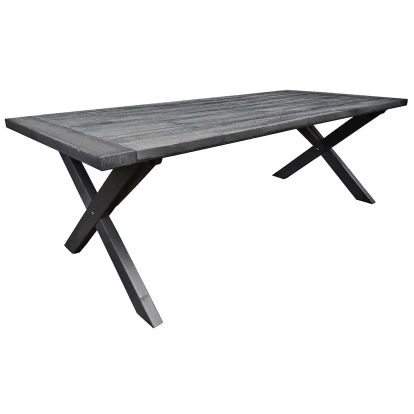 Matgrupp Utomhus Baltic Garden 220 cm bord & 6 Merida naturfärgade stolar