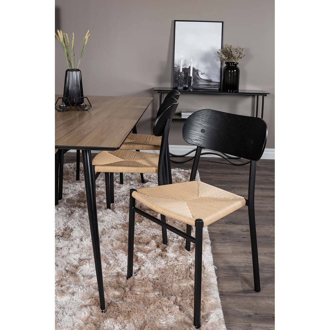 Matgrupp Venture Home Polly Ø120 cm med 6st Silar Matstolar