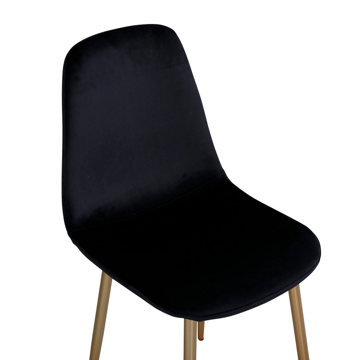 Polar Chair - Black Velvet / Matt brass leg Svart/Mässing