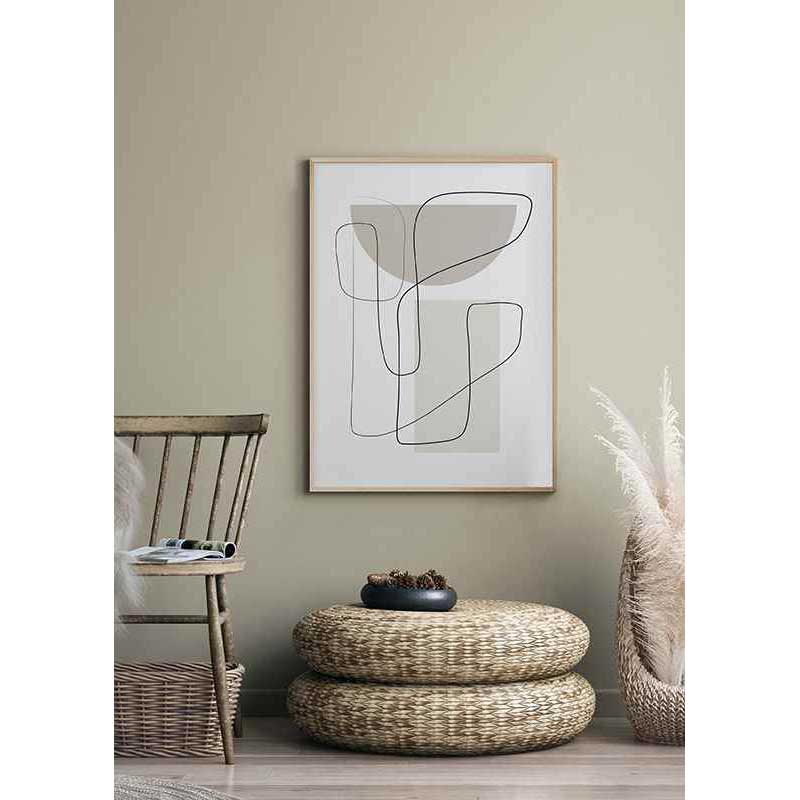 Poster Gallerix Art des Lignes No2