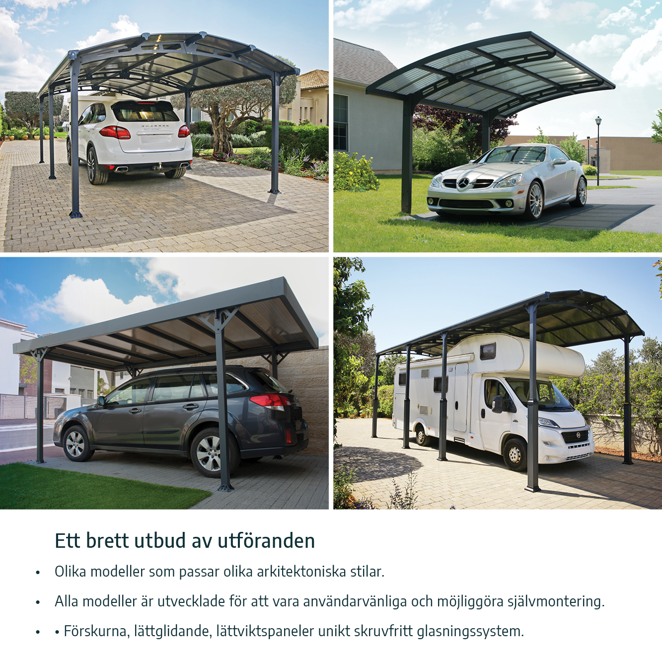 Carport Canopia by Palram Sydney Wave 3X6 m Svart i Metall