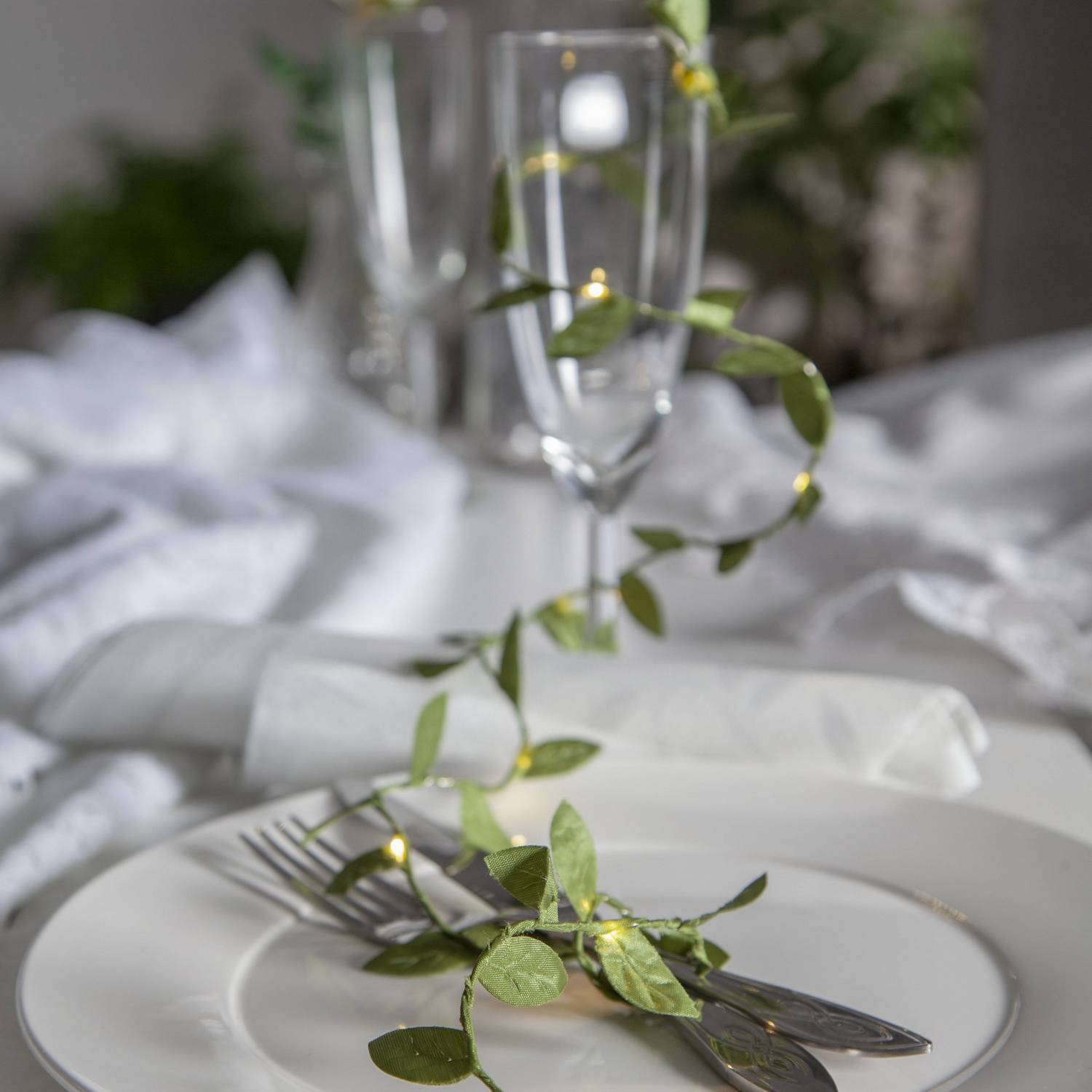 Ljusslinga Star Trading Leaf Batteridriven LED-slinga