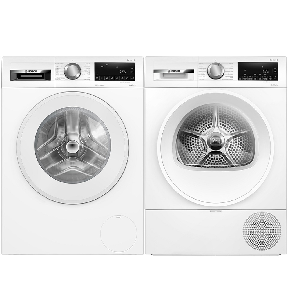 Tvättmaskin och Torktumlare Bosch WGG244ZMSN + WQG2420ASN Serie 6 Energisnål