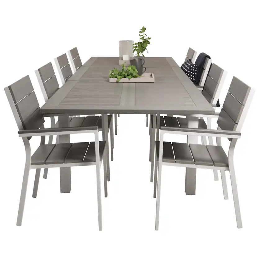 Matgrupp Venture Home Aleyna 224/324 med 8 Lova Stolar