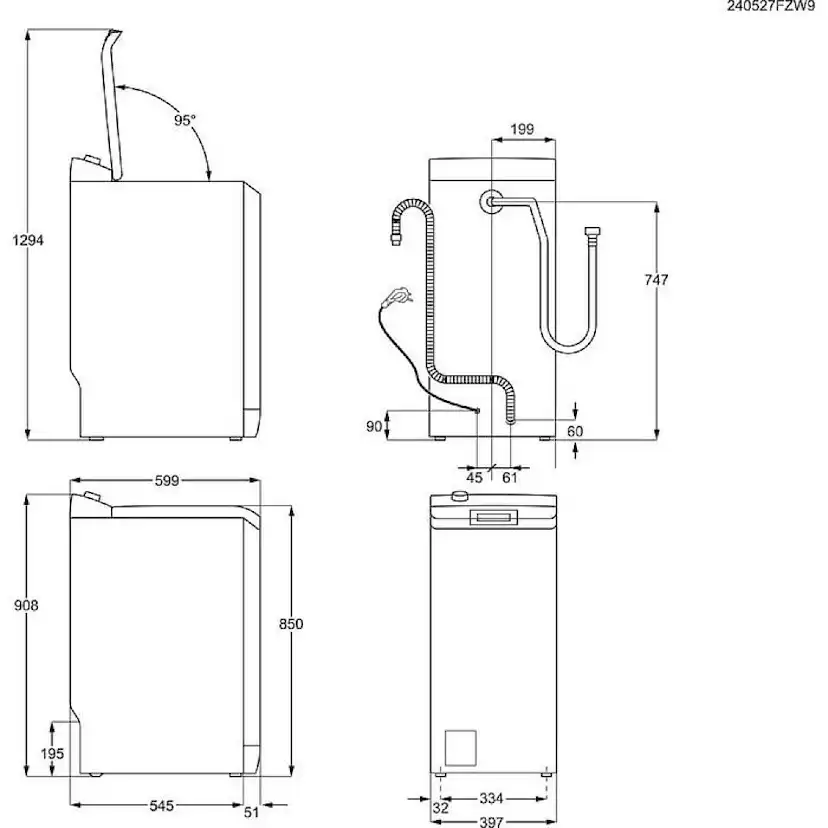 Toppmatad Tvättmaskin Electrolux EW8T673E1E PerfectCare 800 7 Kg