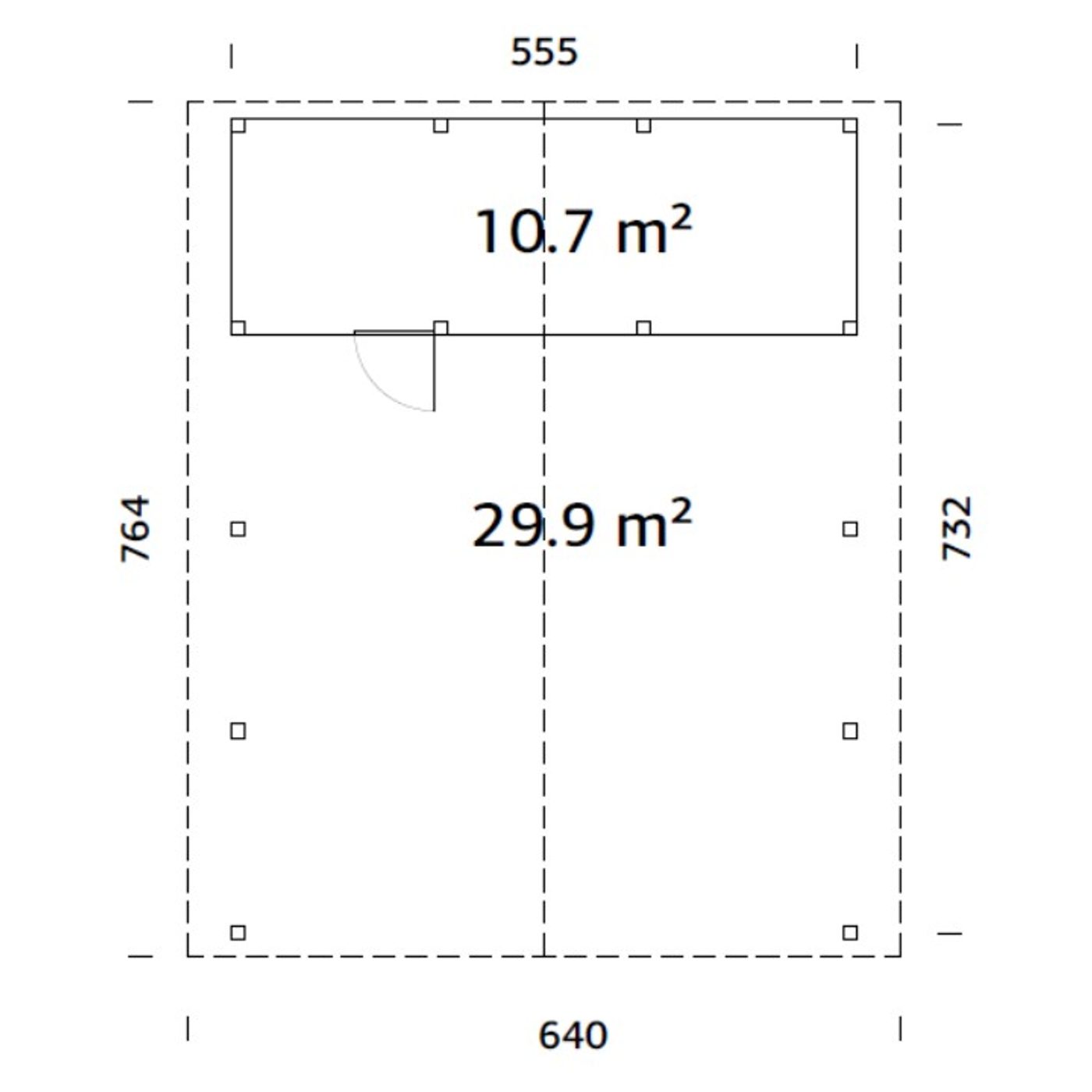 Robert 40,6 m2 with shed NO Obehandlad