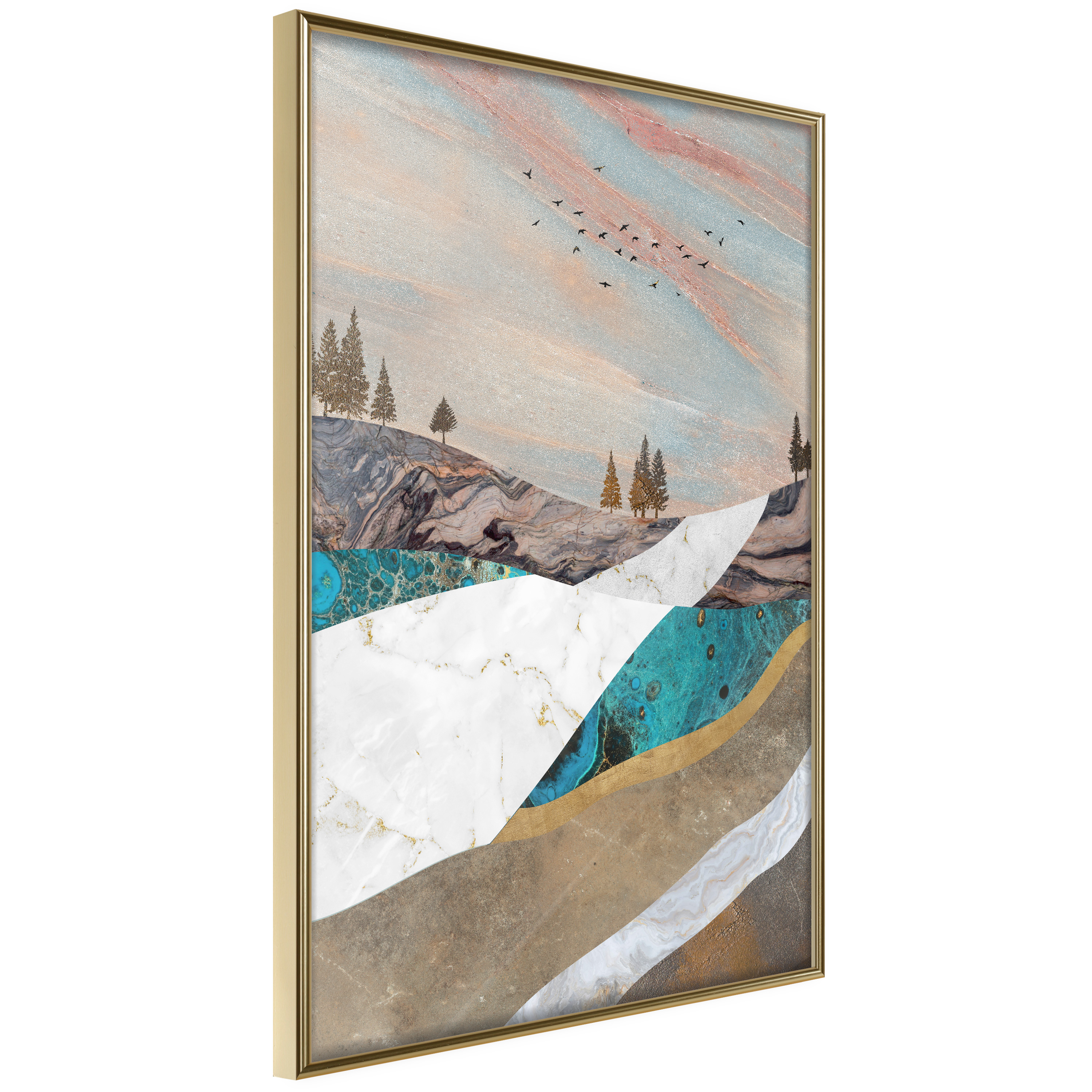 Poster Artgeist Affisch Mountains and Valleys