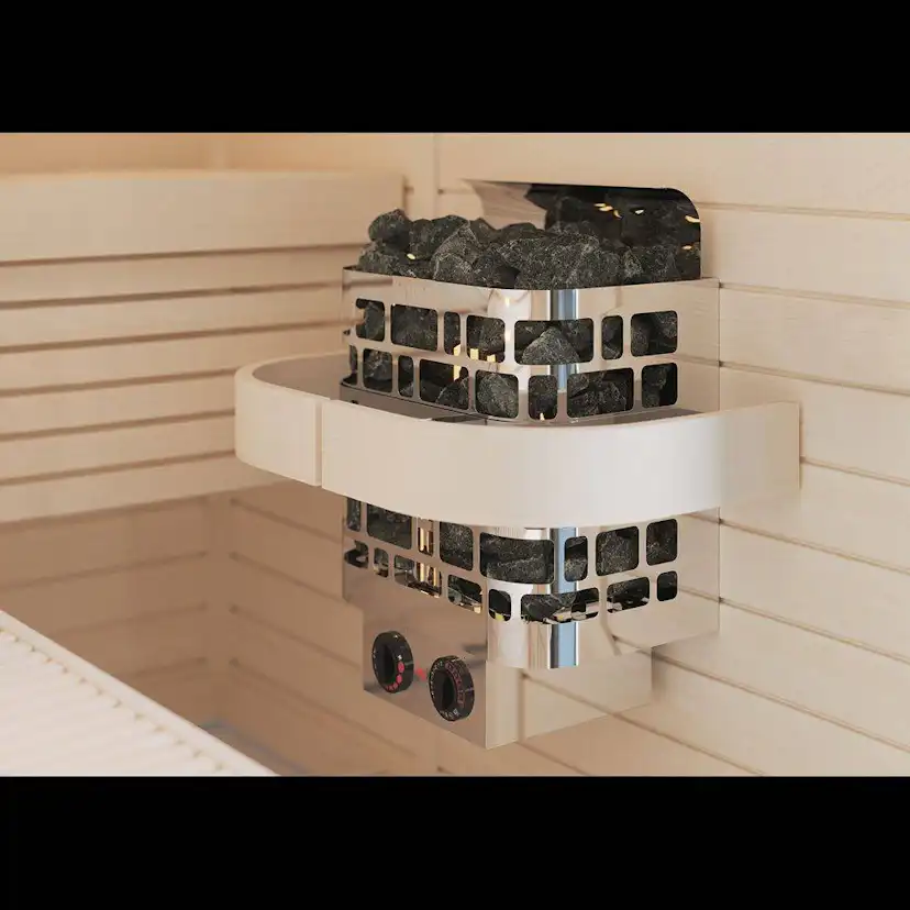 Elektriskt bastuaggregat Rostfri Krios 3P NB, inbyggd styrni NB, inbyggd styrning (inkl. timer och termostat), 9 Kw