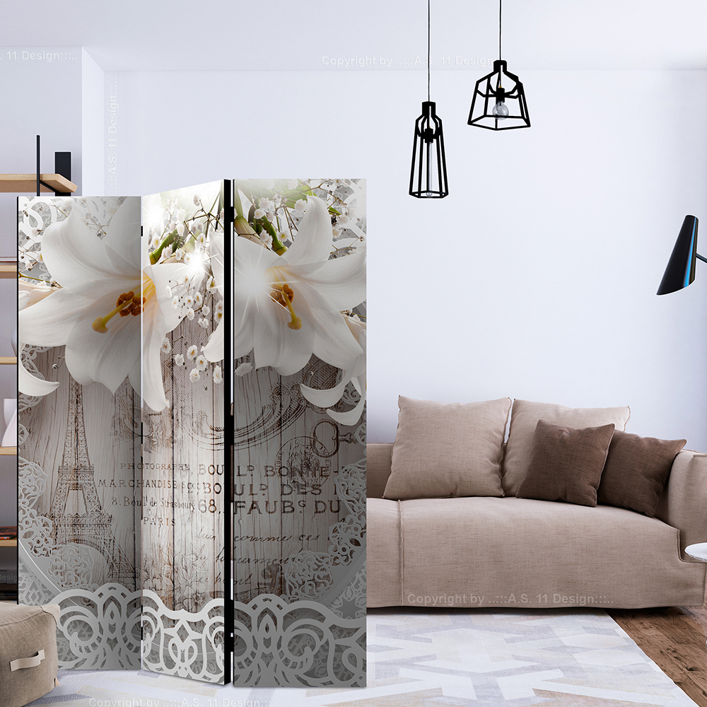 Rumsavdelare Skärmvägg Arkiio Lilies And Quilted Background 135x172 cm