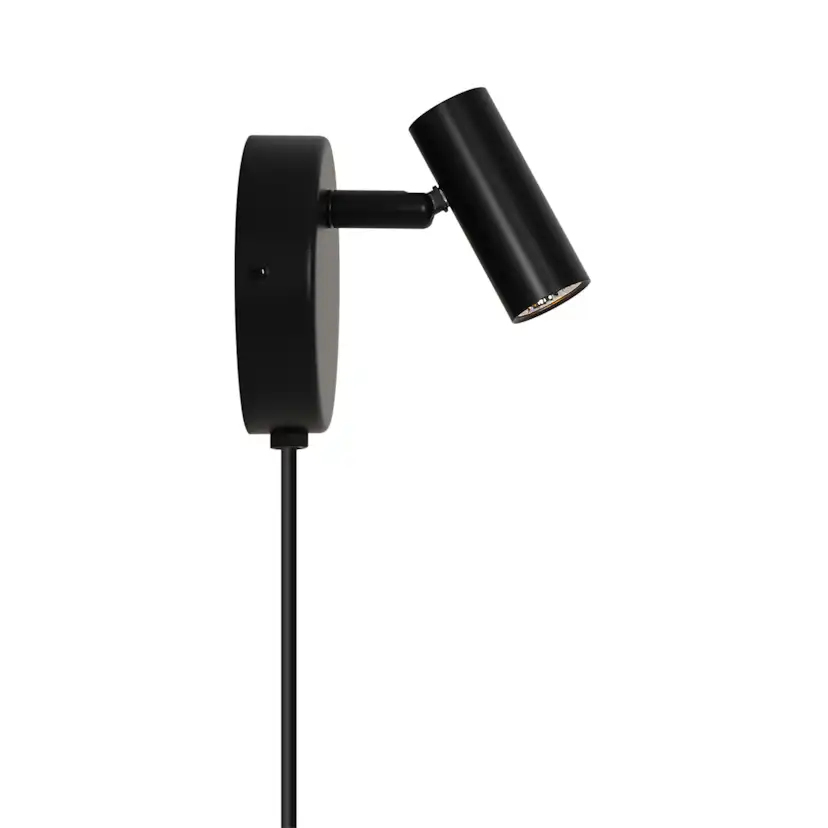 Omari Round | Vägglampa | Svart Svart