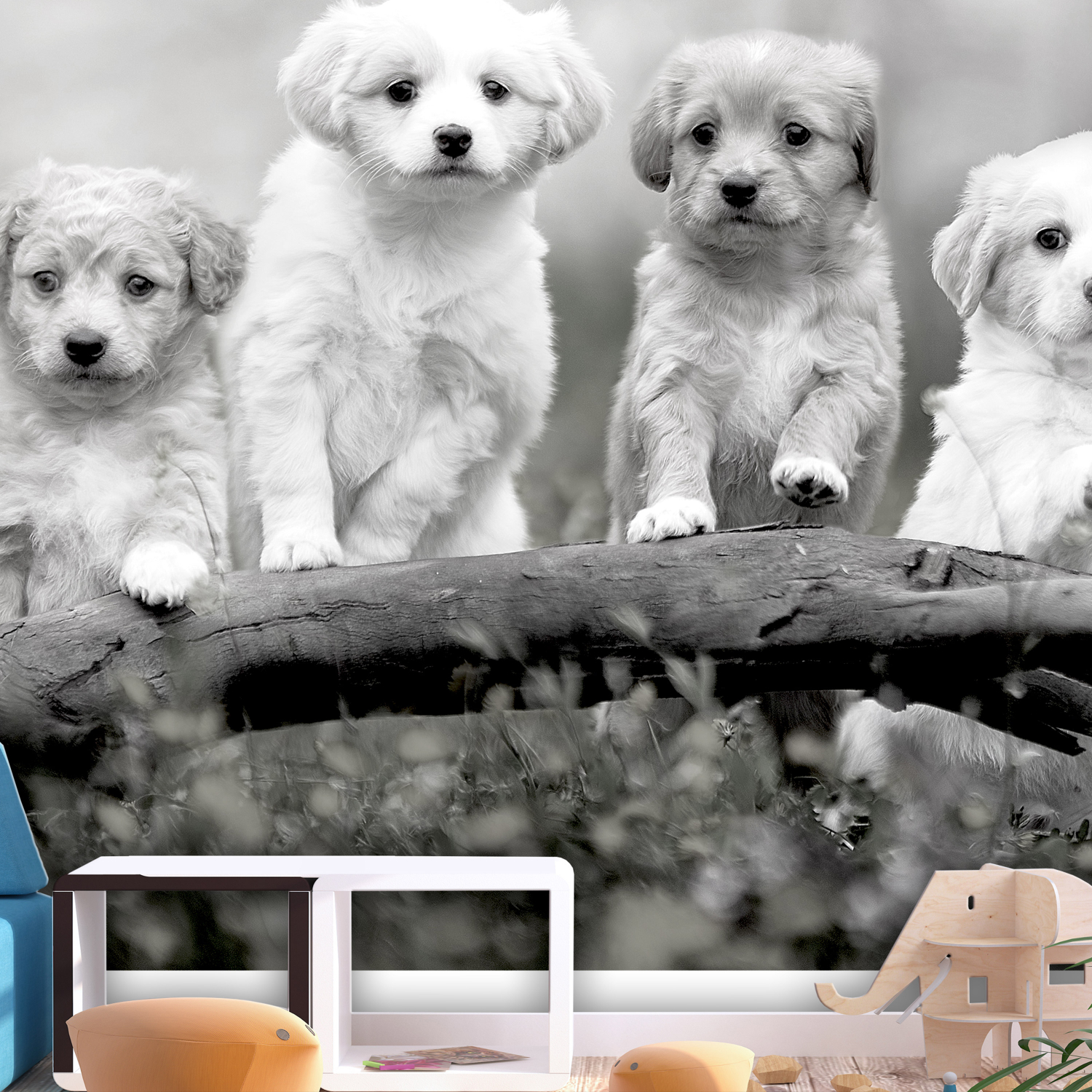Fototapet Arkiio Four Puppies