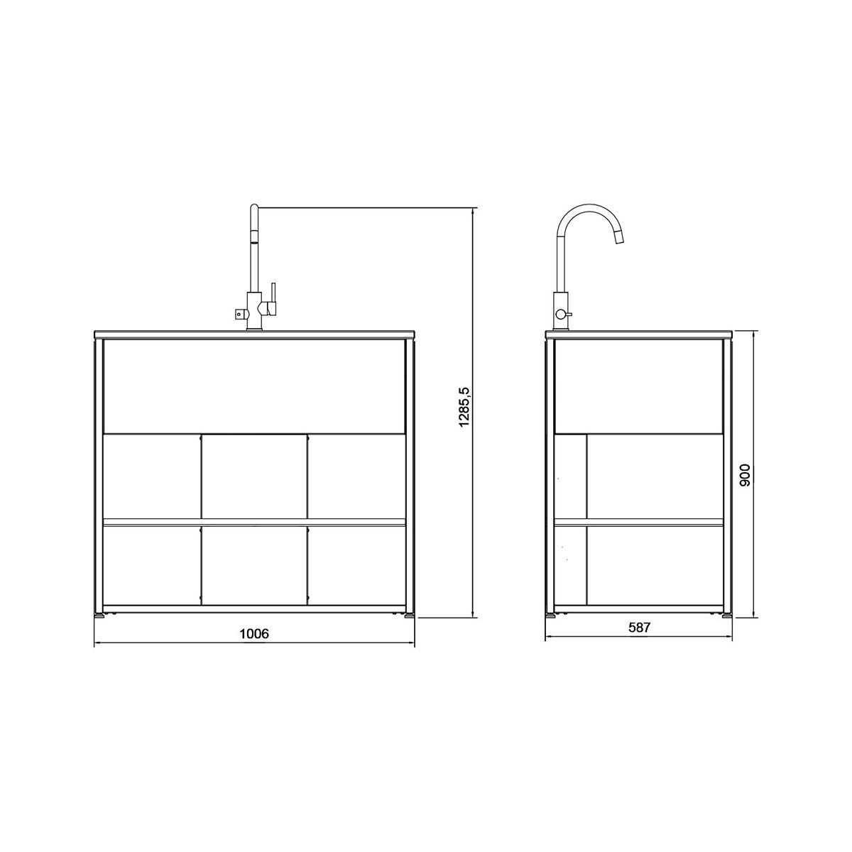 Diskbänksmodul Skeldervik Stainless Countertop