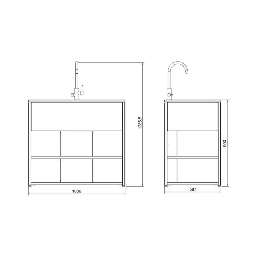 Diskbänksmodul Skeldervik Stainless Countertop