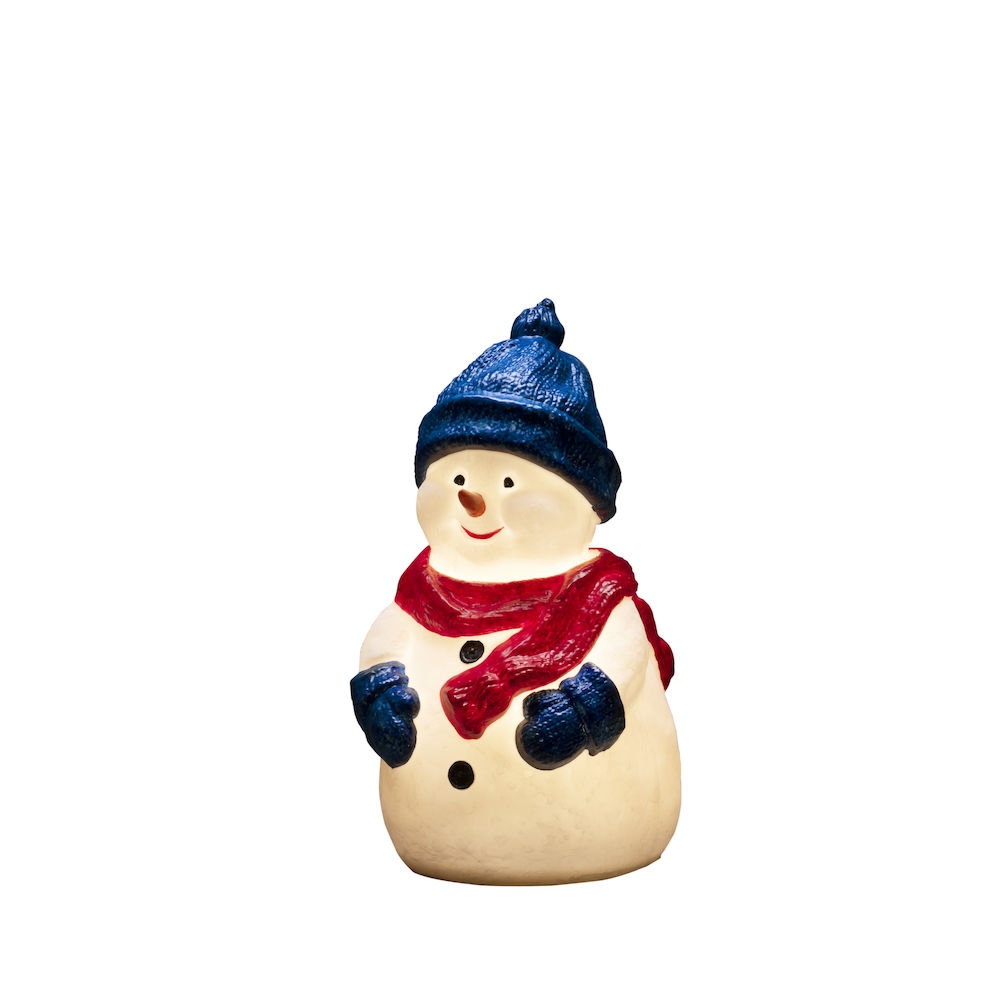 Dekorationsfigur Gnosjö Konstsmide Snögubbe LED
