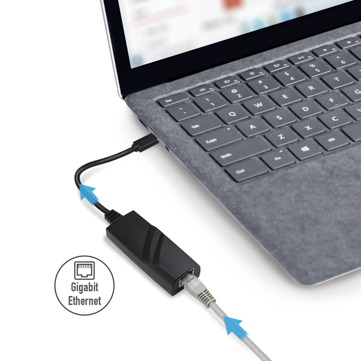 USB-C Nätverksuttag LogiLink RJ45 Gigabit