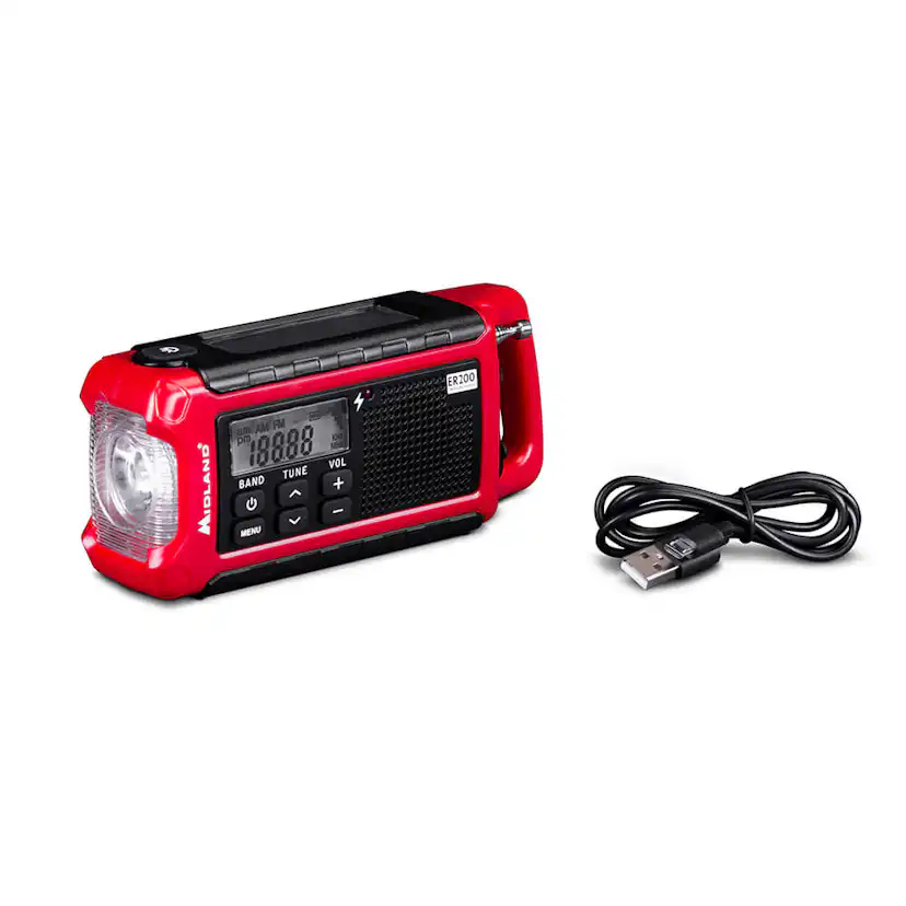 Nödradio Power Bank Midland ER200 Röd/Svart