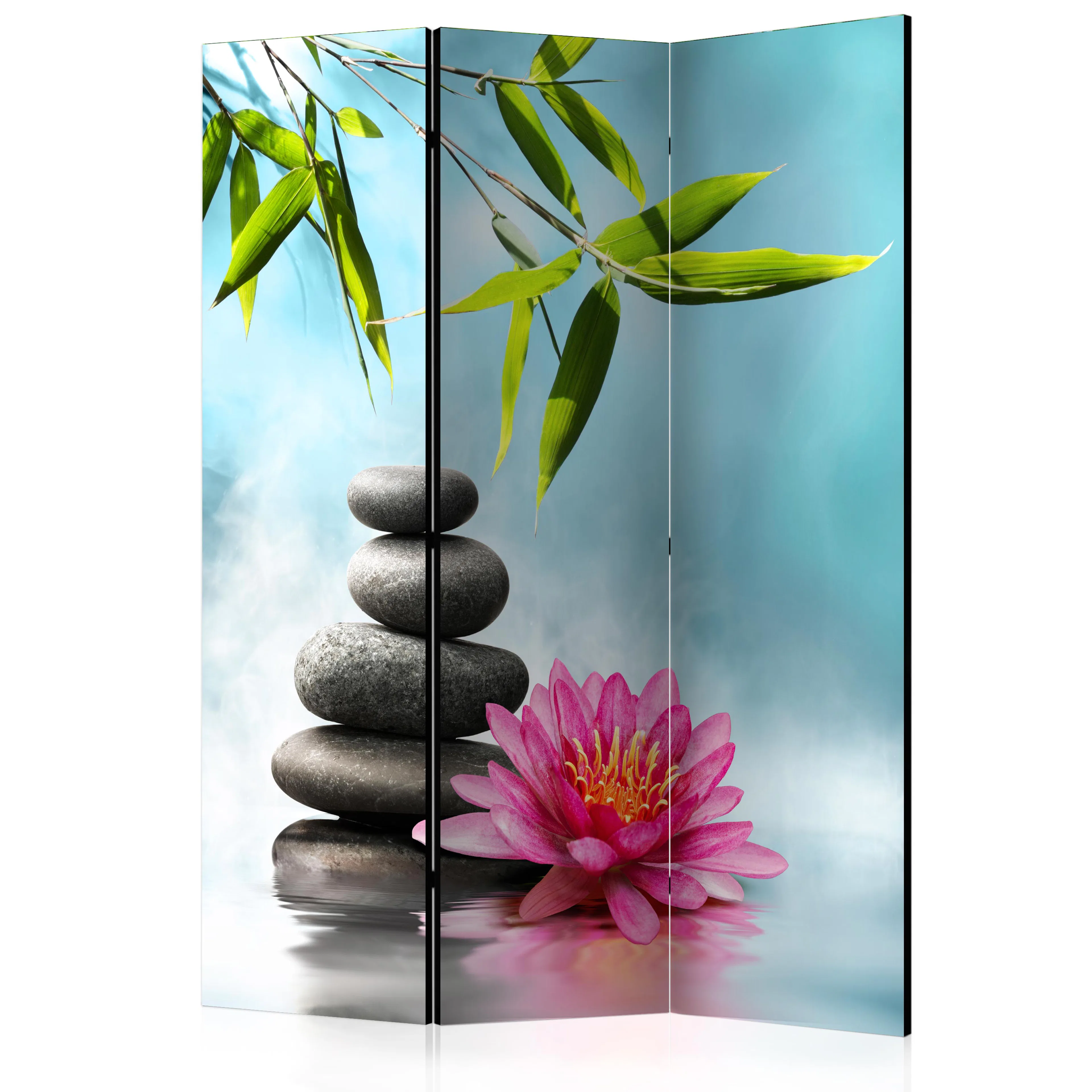 Rumsavdelare Skärmvägg Arkiio Water Lily And Zen Stones 135x172 cm