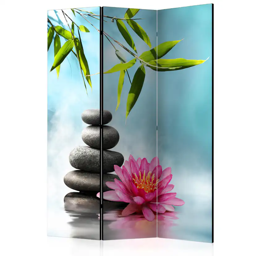 Rumsavdelare Skärmvägg Arkiio Water Lily And Zen Stones 135x172 cm