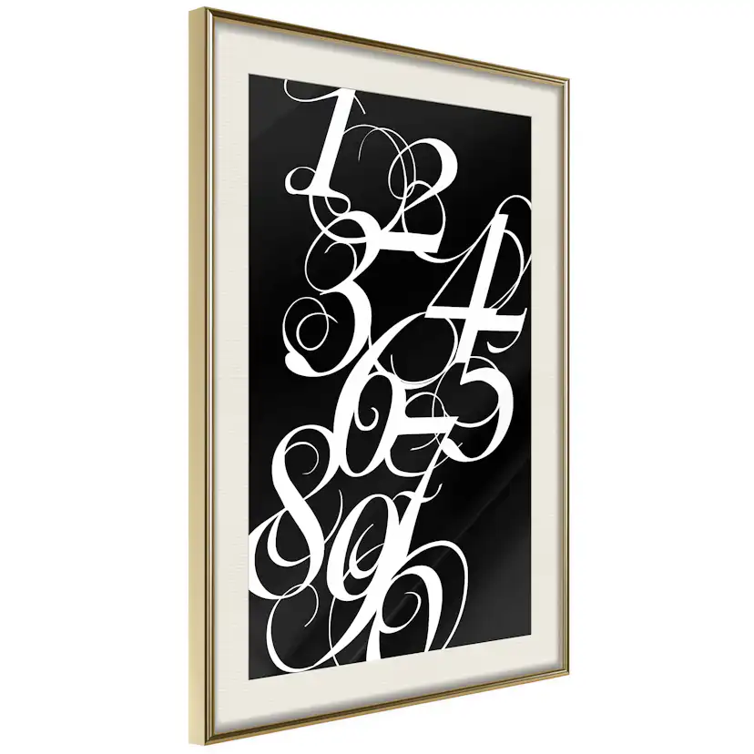 Poster Artgeist Affisch Calligraphy of Numbers