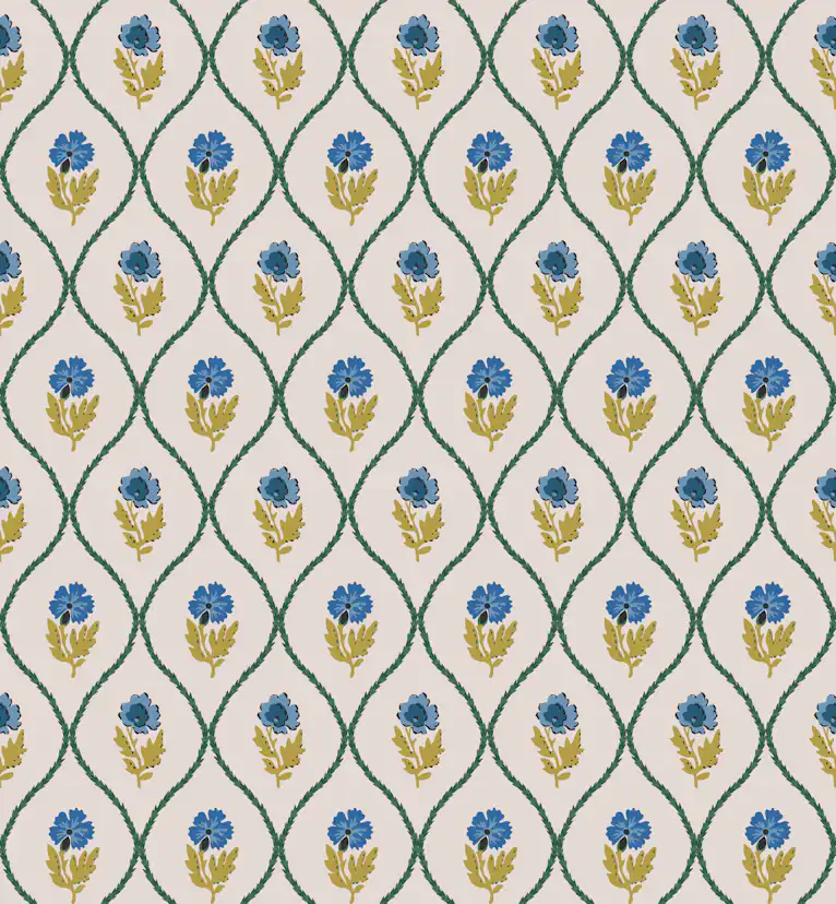Tapet Joules Trellis Floral Guld 120876