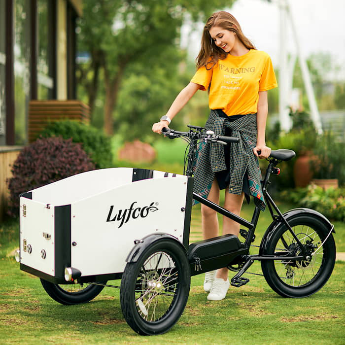Elcykel Lyfco Cargobike med Öppningsbar låda - 17,5 Ah