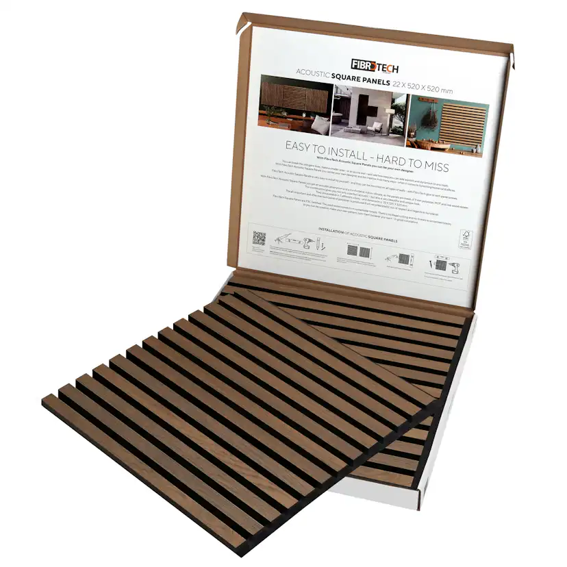 Akustikpanel SQUARE - Oiled oak 2st Oljad ek