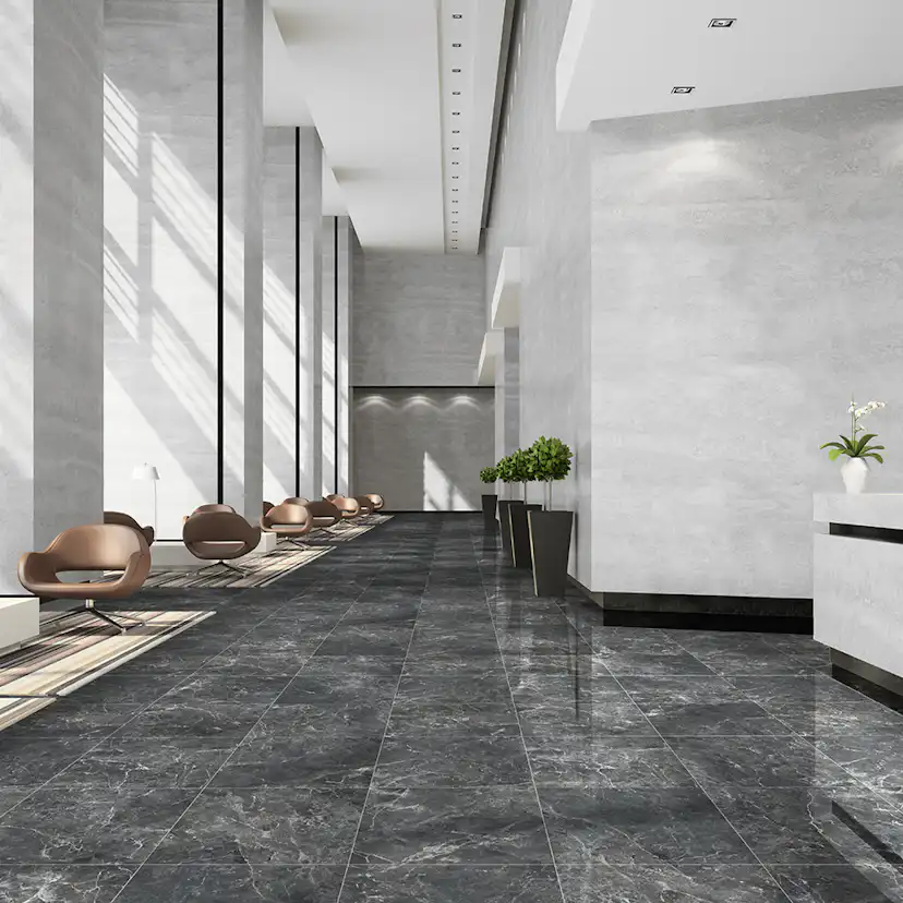 Klinker Konradssons Boutique Svart Hbo 8 Polerad 60x60 cm