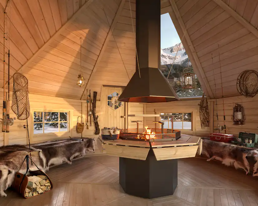 Grillkåta Nordkapp.NU JAKTKOJA 14,9 m2 Svart
