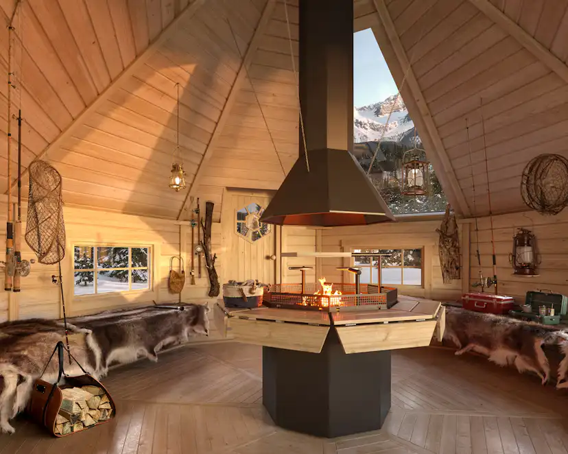 Grillkåta Nordkapp.NU JAKTKOJA 14,9 m2 Svart