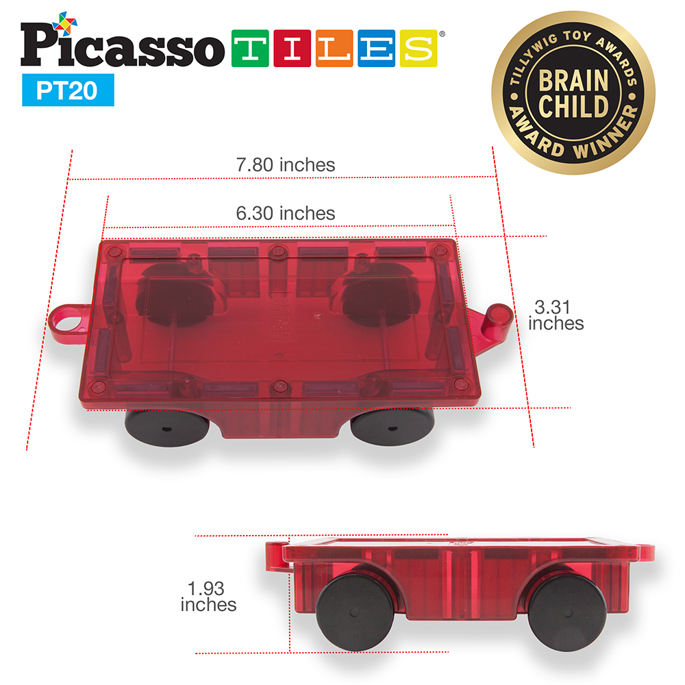 Tågvagnar Picasso Tiles Set 2 bitar