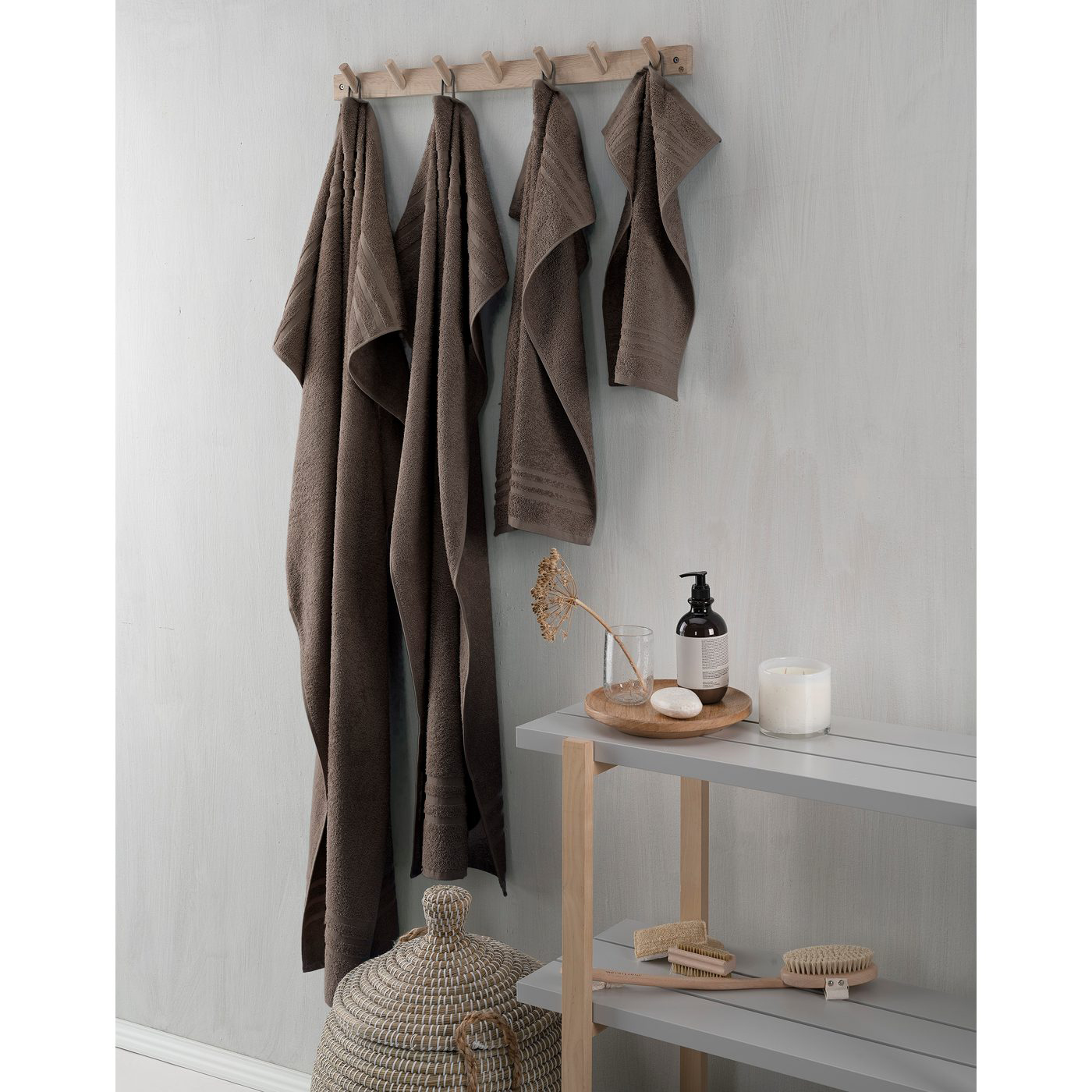 Gästhandduk Borganäs of Sweden Basic Frotté Brun