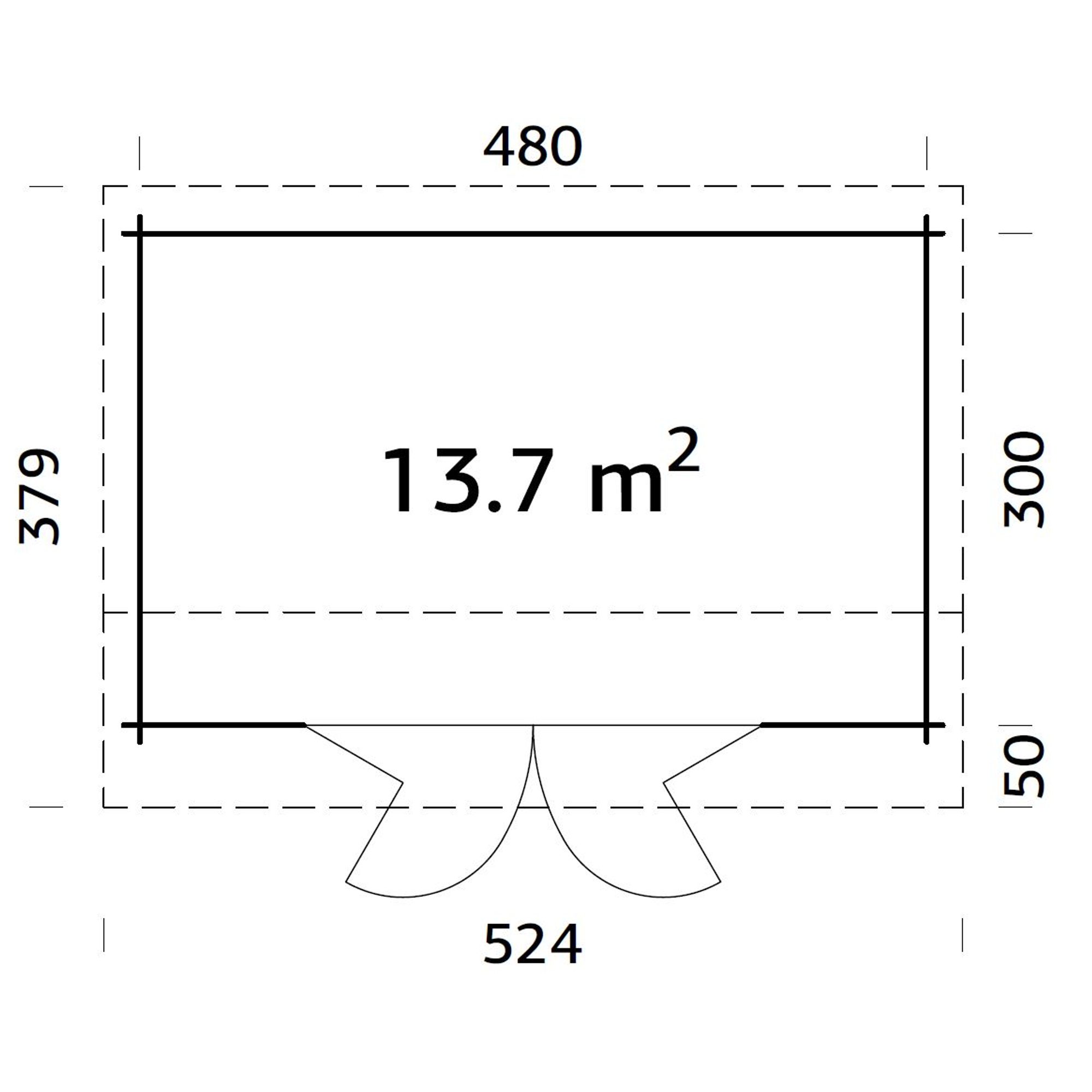 Ines 14,4 m2 (inv. 13,7 m2) Obehandlad