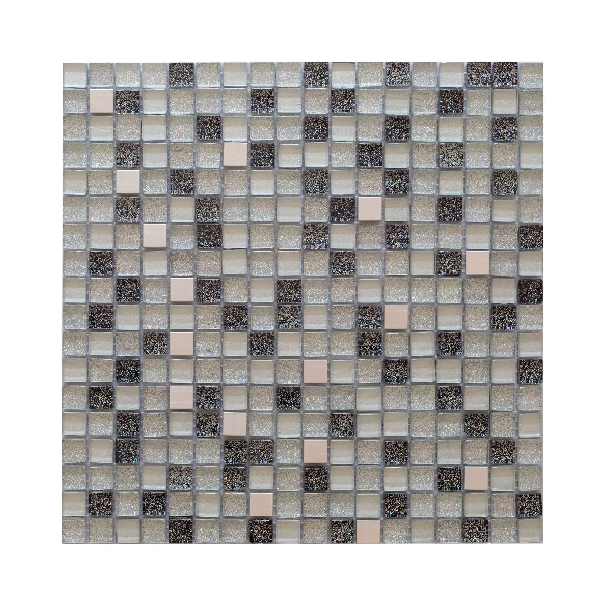 Kristallmosaik Arredo Exclusive Stone Silver Grå 1,5x1,5 cm